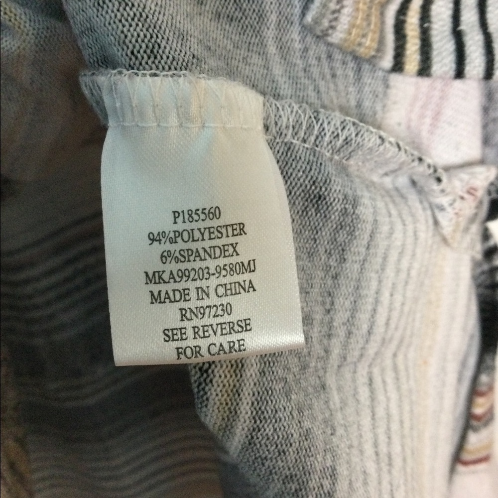 Women’s Absolutely Famous L Large 12 - 14 Sweater Tunic Stripe Black Tan EUC - Picture 5 of 6